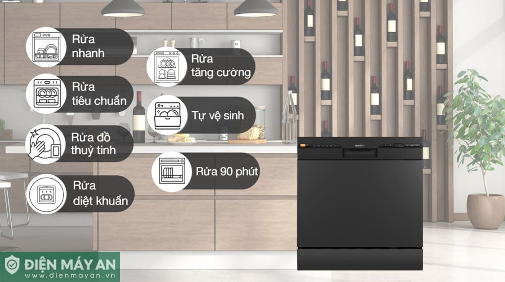 Máy rửa chén bát độc lập Comfee CDW-8F60RB